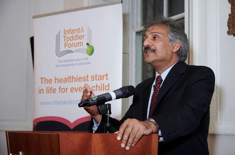 Atul Singhal, professor of paediatric nutrition at the Institute of Child Health, and chair of the ITF, at the re-launch of the Infant and toddler Forum