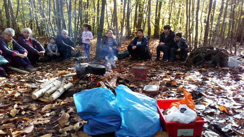 A forest school event held by Refugee Action - Colchester