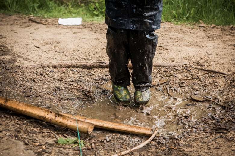 Many families cannot afford wet-weather clothes for their children
