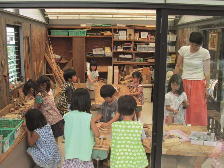 In Japan, having autonomy in woodwork teaches the children self-regulation and self-care