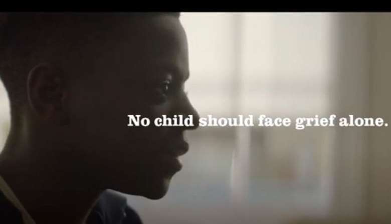 A still from Barnardo's new TV campaign Believe in Me campaign, which highlights the importance of support services for children and young people who have experienced bereavement