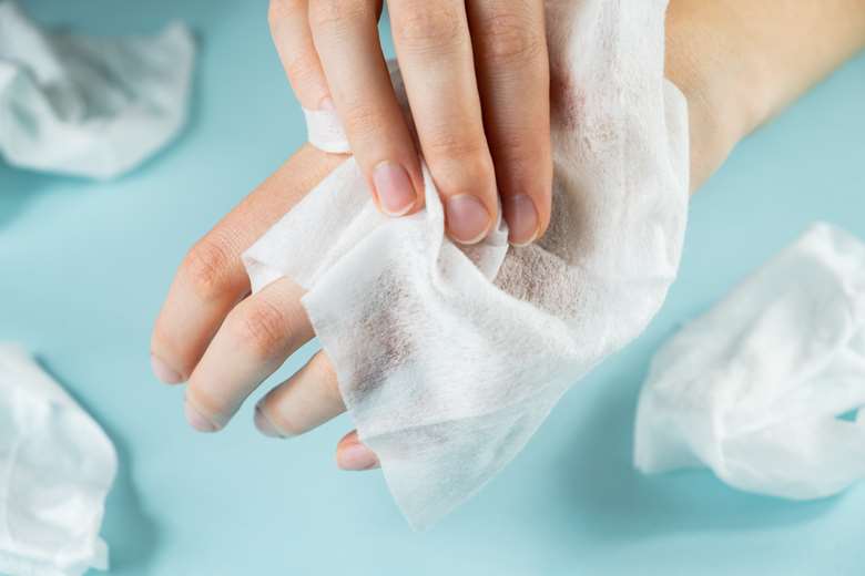 The disposal of single-use, non-degradable wet wipes is a growing problem and is a leading cause of harm for our water systems and our marine environments PHOTO Adobe Stock