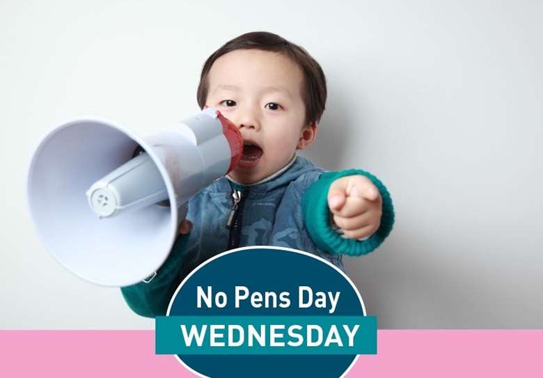 Early years settings are invited to take part in No Pens Day Wednesday, which takes place on 24 November this year