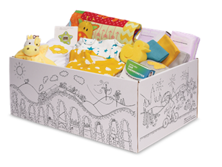 Scotland's Baby Box contains essential items for newborn babies and parents