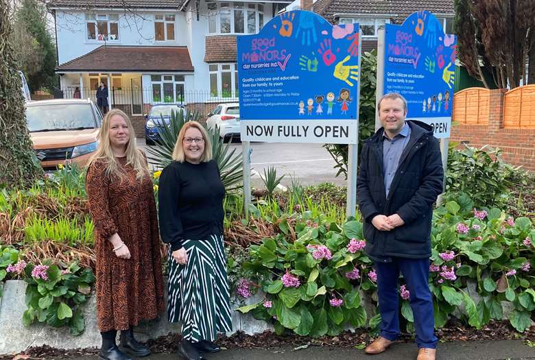 Left to right - Kirsty Love, head of operational projects and transitions at The Old Station Nursery Group, Claire Sephton, chief operating officer at The Old Station Nursery Group, and Rob Allman, business and operations manager for Good Manors