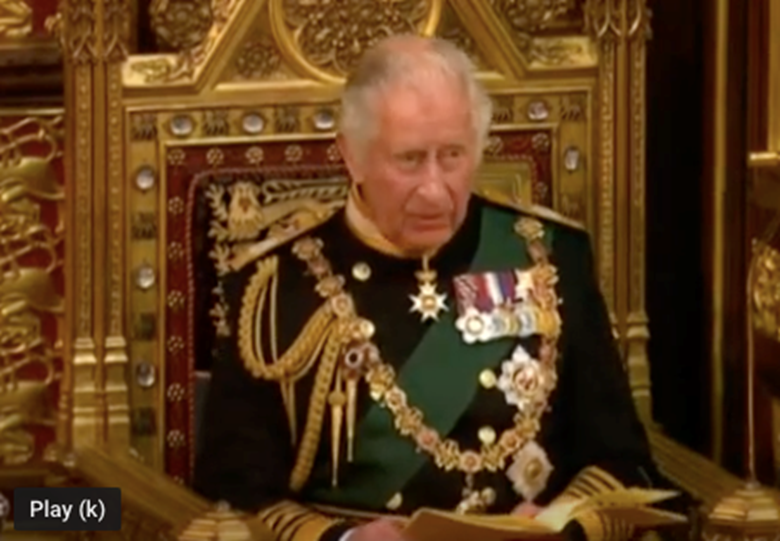 The Queen's speech, to mark the state opening of Parliament, was delivered by Prince Charles PHOTO UK Parliament