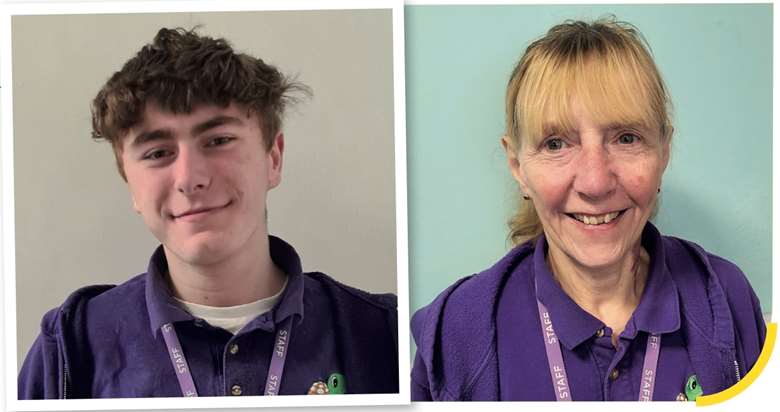 Jack Bedder, apprentice, and Kath Dickinson, nursery manager, from SEND to Learn 
