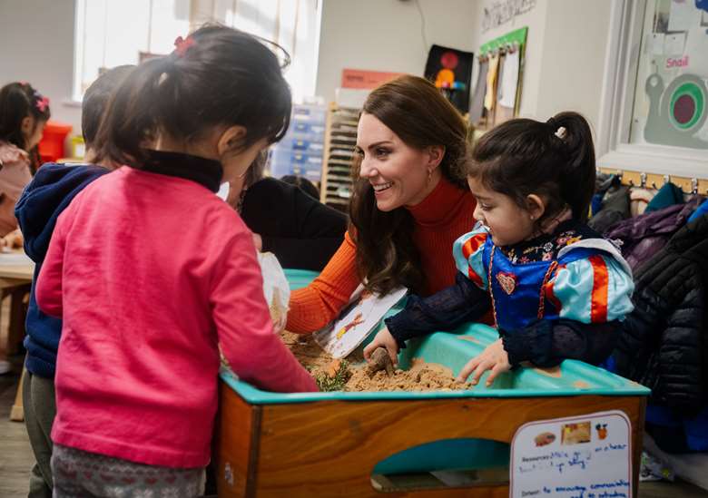 The Princess of Wales, Kate Middleton, visited Foxcubs Nursery in Luton, PHOTO Kensington Palace