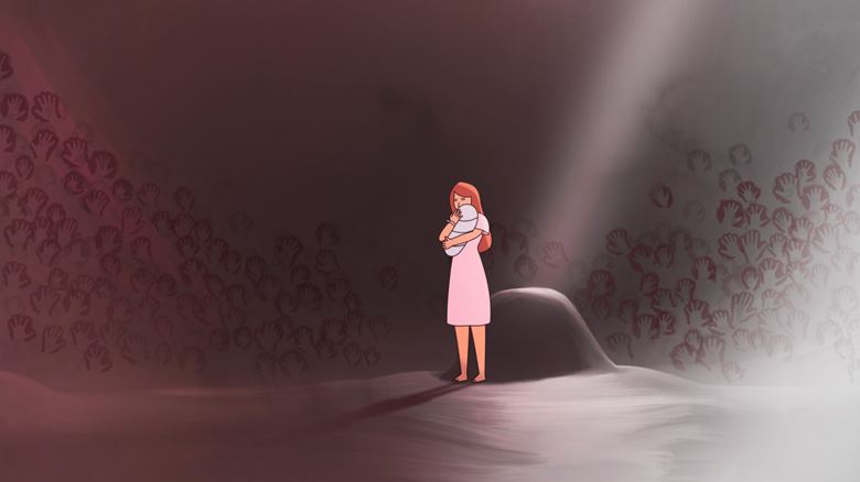 Still taken from the animated film 'For Isaak', in memory of a couple's stillborn son, Credit: 'For Isaak'