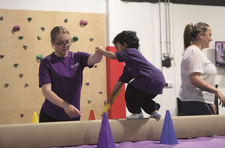 At Gymfinity’s settings, children spend an hour each day taking part in play-based movement activities