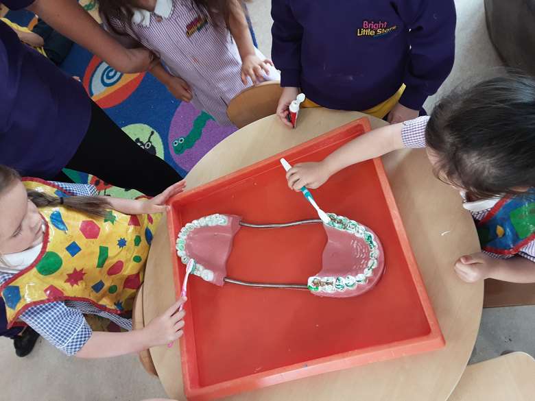 Bright Stars nursery group is working with the Dental Wellness Trust to education children about maintaining healthy teeth.