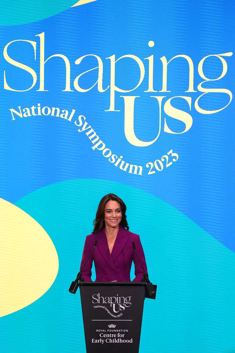 The Princess of Wales speaking at the Shaping Us National Symposium  at the Design Museum in London on 15 November PHOTO Andrew Parsons/ Kensington Palace