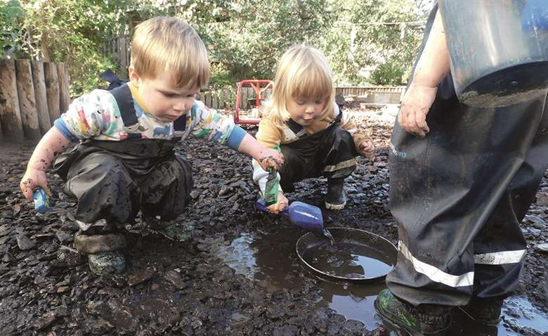 Children enjoy noticing changes in the outdoor environment.