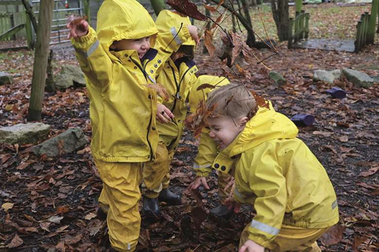Children are 'fully immersed' in outdoor learning.