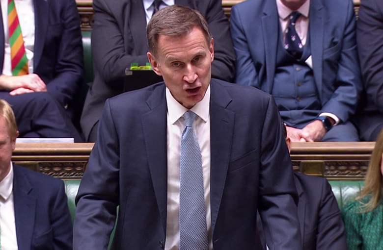 Chancellor Jeremy Hunt delivering  the Spring Budget in the House of Commons on 6 March 2024, PHOTO: Screenshot BBC
