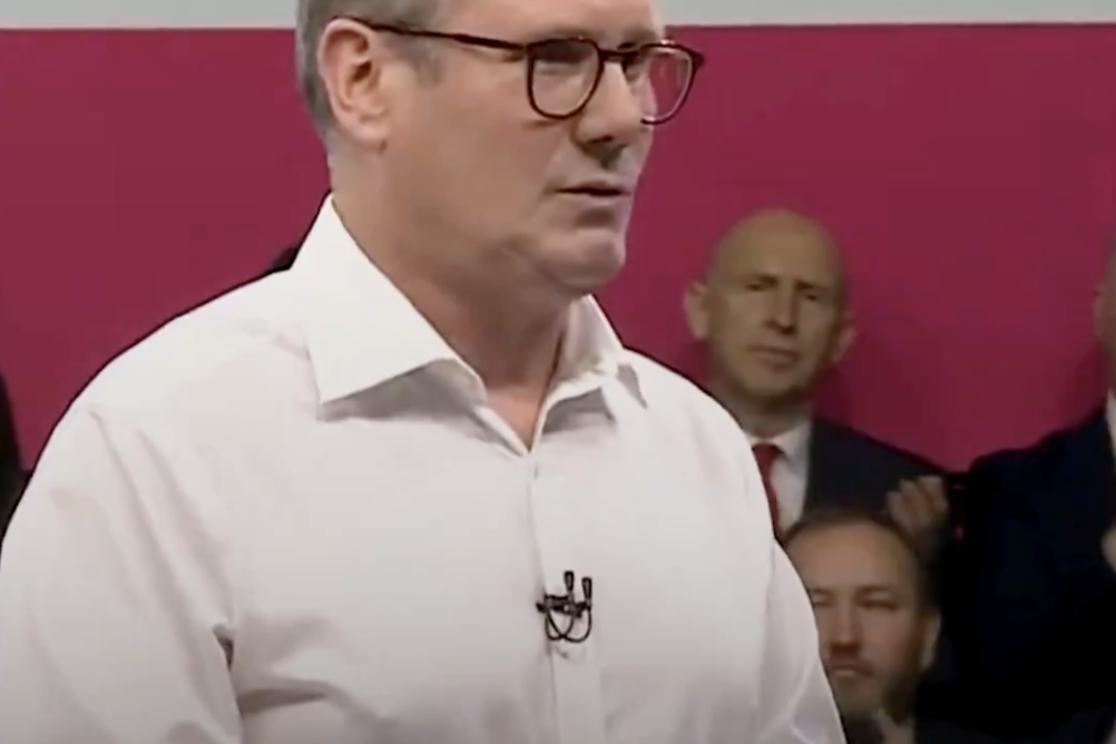 Keir Starmer setting out Labour' s six pledges in a speech on 16 May 2024 PHOTO Labour/ X