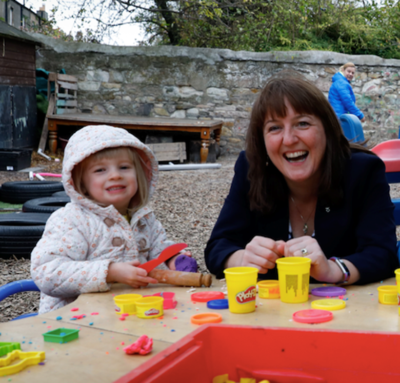 Children's minister Maree Todd on a previous visit to a nursery in Scotland