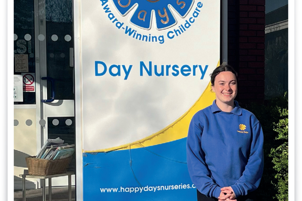 Jade works at the Happy Days Nursery in Exeter alongside her studies